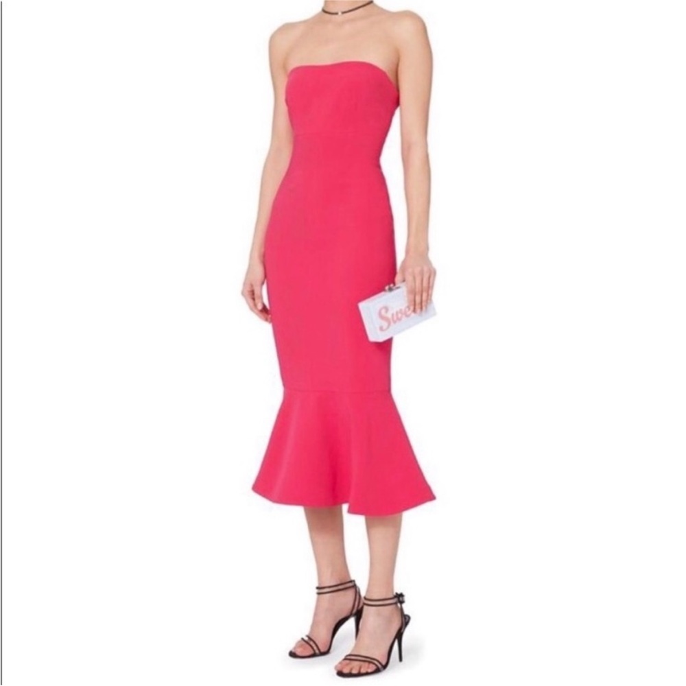 Cinq a Sept Elegant Pink Strapless Gown